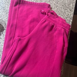 Lululemon Pink scuba wide leg  Sweatpants